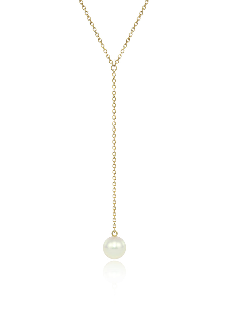 Pearl gold drop pendant