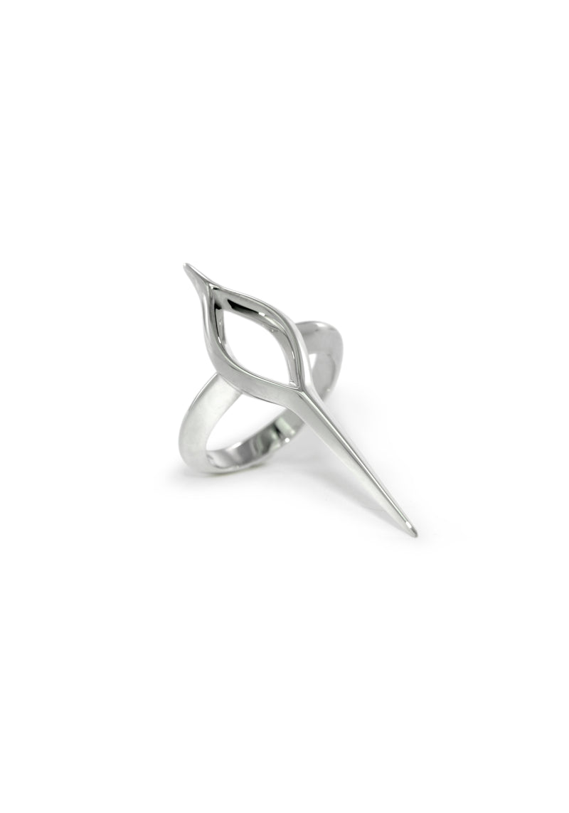 Iris silver dagger ring