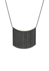 Fringe 2tone large necklace