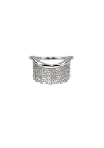 Fringe silver ring