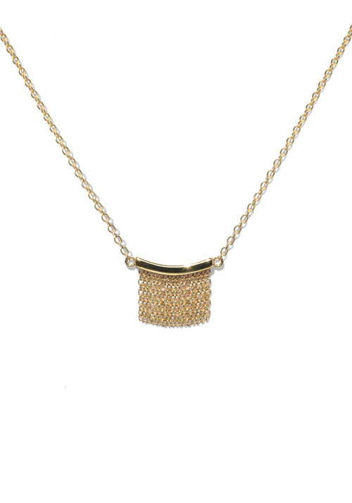 Fringe gold pendant