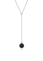 Onyx small silver pendant