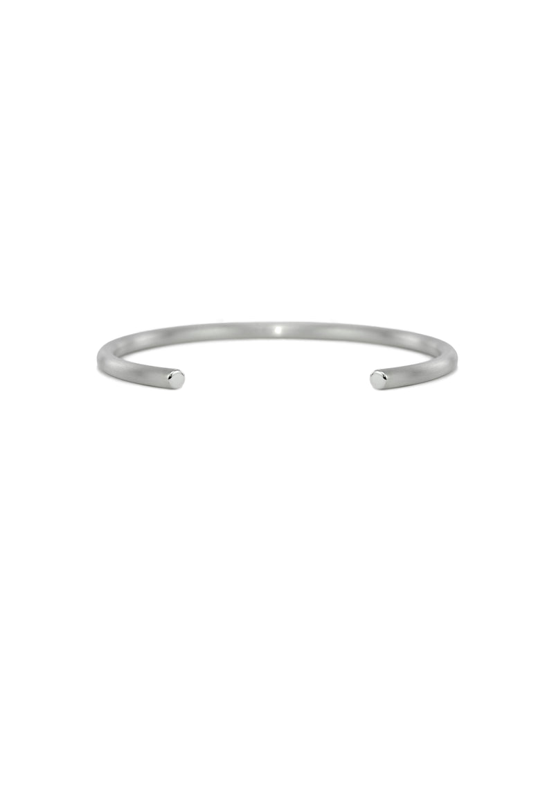 Slice silver round bracelet