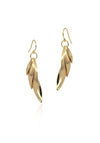 Wave layered gold earrings