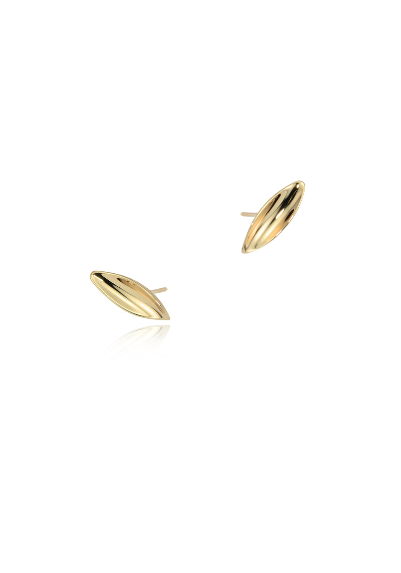 Wave gold studs